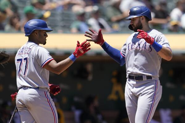 Gallo homers in 5th straight game, Rangers blast A's 8-3