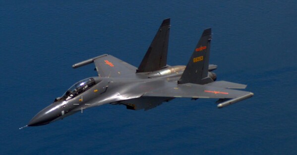This image from video provided by the Department of Defense, shows an intercept of a U.S. warplane by Chinese aircraft in the Pacific Ocean on June 23, 2022. The Pentagon has released footage of some of the more than 180 intercepts of U.S. warplanes by Chinese aircraft that have occurred in the last two years — more than the total amount over the previous decade and part of a trend U.S. military officials called concerning. (Department of Defense via AP)