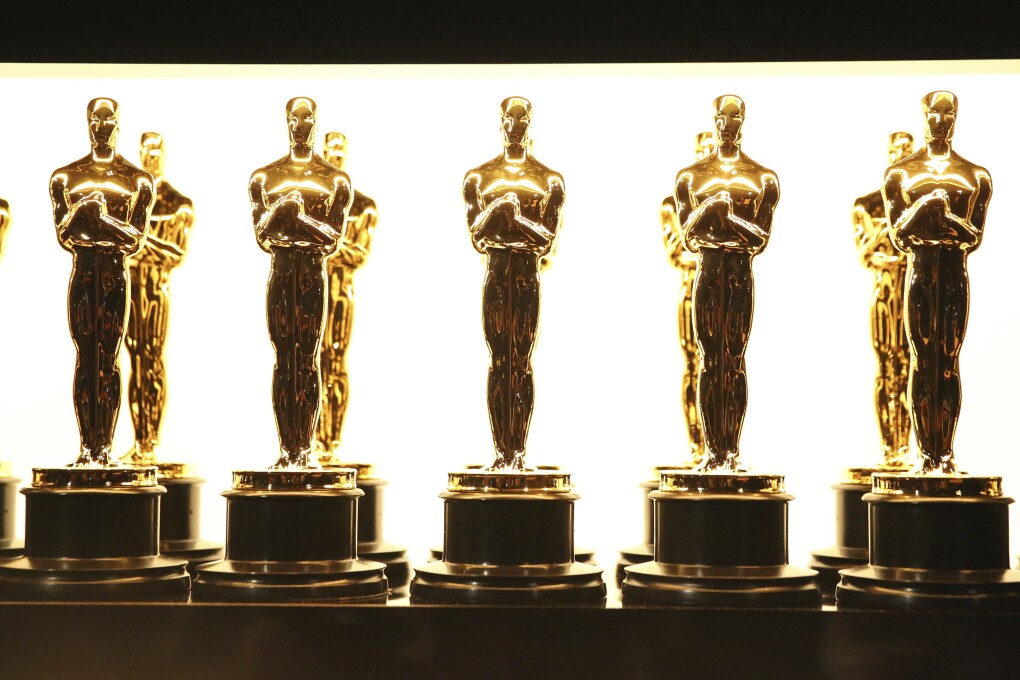 Oscar statuettes appear backstage at the Oscars in Los Angeles on Feb. 26, 2017. (Photo by Matt Sayles/Invision/AP, File)