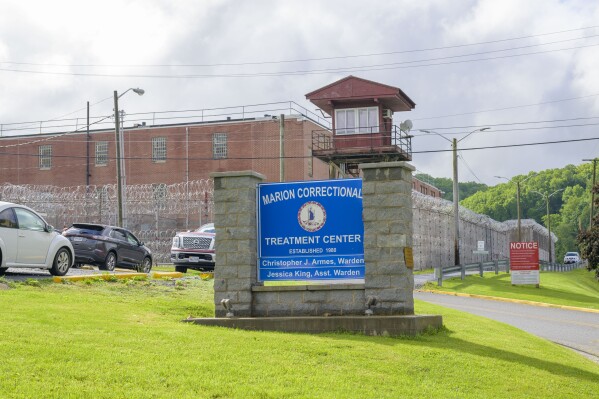 The Marion Correctional Treatment Center is shown Thursday, May 16, 2024, in Marion, Va. (AP Photo/Earl Neikirk)