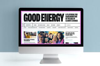 In this undated photo provided by Good Energy, the online resource “Good Energy: A Playbook for Screenwriting in the Age of Climate Change" is displayed on a computer monitor. The project, intended to increase climate change-related words and phrases in TV and film scripts, was created with feedback from more than 100 film and TV writers, said Anna Jane Joyner, editor-in-chief of the playbook and founder of Good Energy, a nonprofit consultancy. (Good Energy via AP)