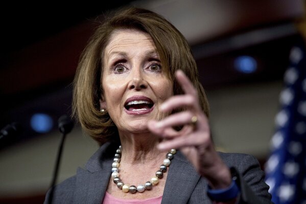 
              FILE - In this Nov. 17, 2016, file photo, House Minority Leader Nancy Pelosi of Calif. speaks on Capitol Hill in Washington. The lame-duck Congress is gaveling in for its final work session of 2016, and its last under President Barack Obama, as lawmakers face a Dec. 9 deadline for spending legislation to keep the government running. (AP Photo/Andrew Harnik, file)
            