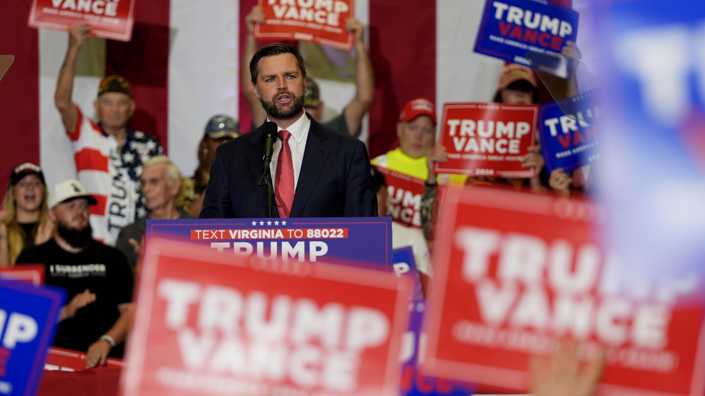 JD Vance makes solo debut as GOP vice presidential candidate with Monday rallies in Virginia, Ohio