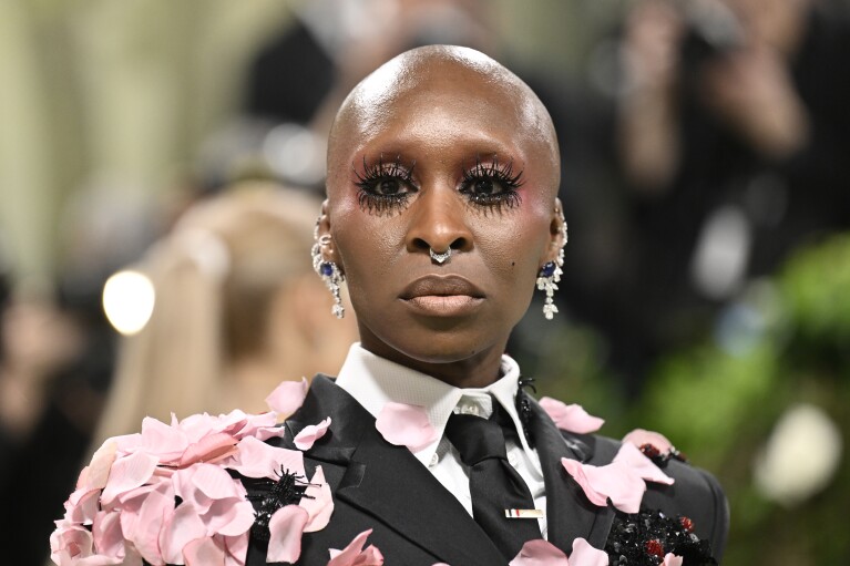 Cynthia Erivo attends The Metropolitan Museum of Art's Costume Institute benefit gala celebrating the opening of the "Sleeping Beauties: Reawakening Fashion" exhibition on Monday, May 6, 2024, in New York. (Photo by Evan Agostini/Invision/AP)