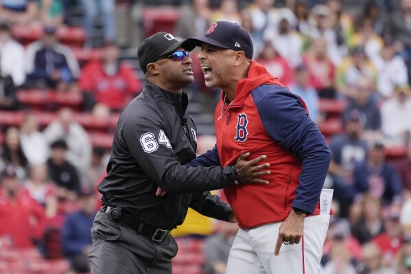Red Sox manager Alex Cora ejected in 1st inning of opening game of DH  against Twins | AP News