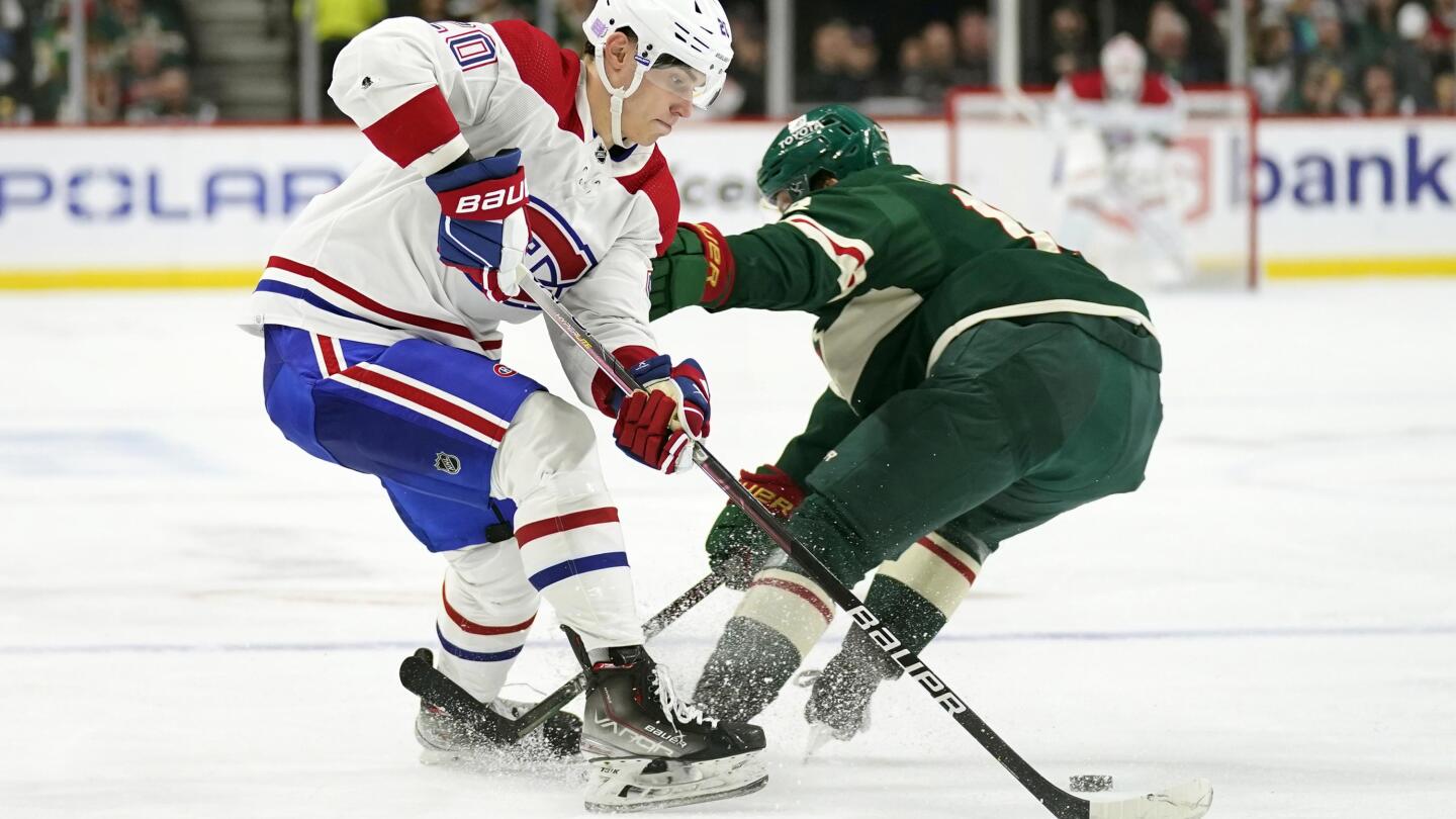 Canadiens rookie Slafkovsky barred 2 games for boarding recent Red Wings  call-up