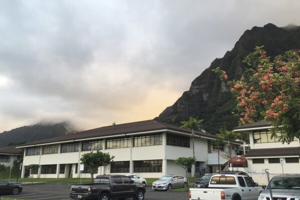 FILE- Hawaii State Hospital is shown Tuesday, Nov. 14, 2017, in Kaneohe, Hawaii. A patient at a psychiatric hospital in Hawaii is under arrest after the fatal stabbing of a nurse. Police say the 29-year-old staff member was stabbed multiple times at Hawaii State Hospital, where he was pronounced dead. Authorities say the suspect is a 25-year-old patient who was arrested for murder. (AP Photo/Caleb Jones, File)