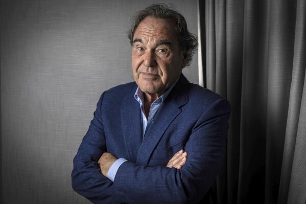 Oliver Stone poses for portrait photographs for the film 'JFK Revisited: Through the Looking Glass', at the 74th international film festival, Cannes, southern France, Sunday, July 11, 2021. (Photo by Vianney Le Caer/Invision/AP)
