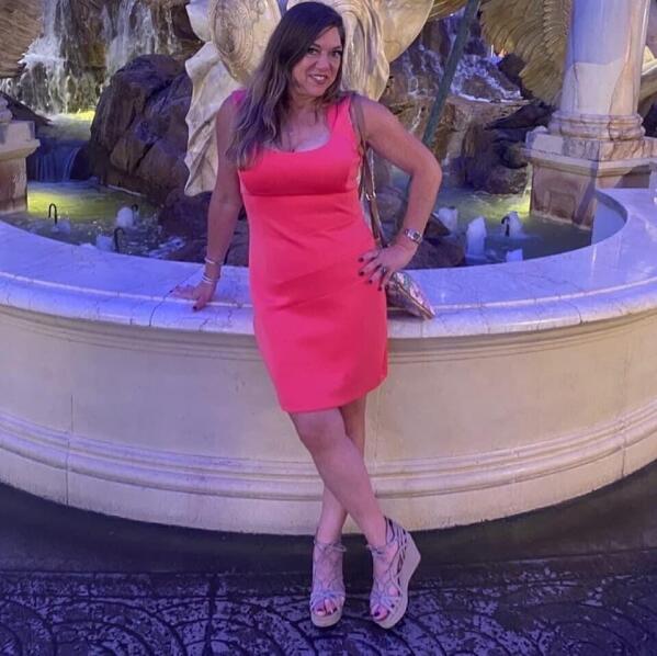 This June 1, 2021 photo provided by Liz Segel shows Estelle Hedaya at Caesars Palace in Las Vegas. The final victim of the condo building collapse in Florida has been identified, a relative said Monday, July 26, 2021 more than a month after the middle-of-the-night catastrophe that ultimately claimed 98 lives and would become the largest non-hurricane related emergency response in state history. Estelle Hedaya, an outgoing 54-year-old with a love of travel, was the last to be identified, ending what her relatives described as a torturous four-week wait. Her younger brother, Ikey Hedaya, confirmed the news to The Associated Press. A funeral was scheduled for Tuesday. (Liz Segel via AP)
