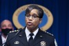 FILE - Then U.S. Park Police Chief Pamela Smith discusses preparations for the 2022 State of the Union Address during a news conference, Feb. 28, 2022, in Washington. Smith is now the new chief of the Metropolitan Police Department. (AP Photo/Alex Brandon, File)