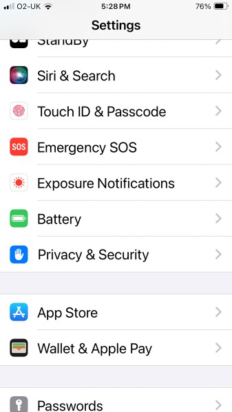 This screenshot shows where to find the Stolen Device Protection on the iPhone SE settings menu. Apple rolled out an update to its iOS operating system this week that makes it a lot harder for phone thieves to access key functions and settings. (AP Photo)