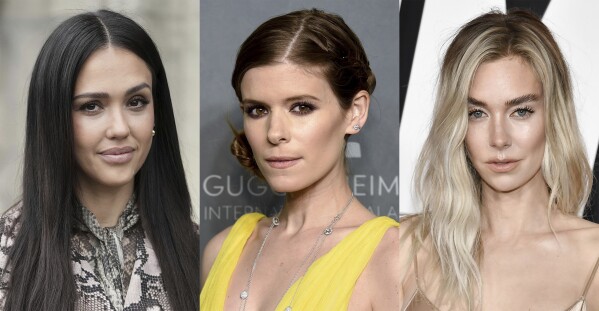 This combination of photos shows actors Jessica Alba, Kate Mara and Vanessa Kirby. A reboot of "The Fantastic Four" has Kirby cast as Susan Storm/The Invisible Woman, a role portrayed by Alba and Mara in previous films. (AP Photo)