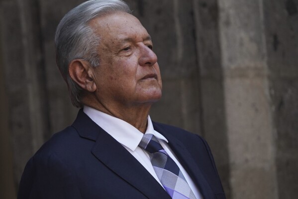 FILE - Mexican President Andres Lopez Obrador attends a ceremony at the National Palace, in Mexico City, Sept. 20, 2022. Mexico’s Supreme Court on Thursday, June 22, 2023, overturned another set of electoral law changes favored by Lopez Obrador. (AP Photo/Marco Ugarte, File)