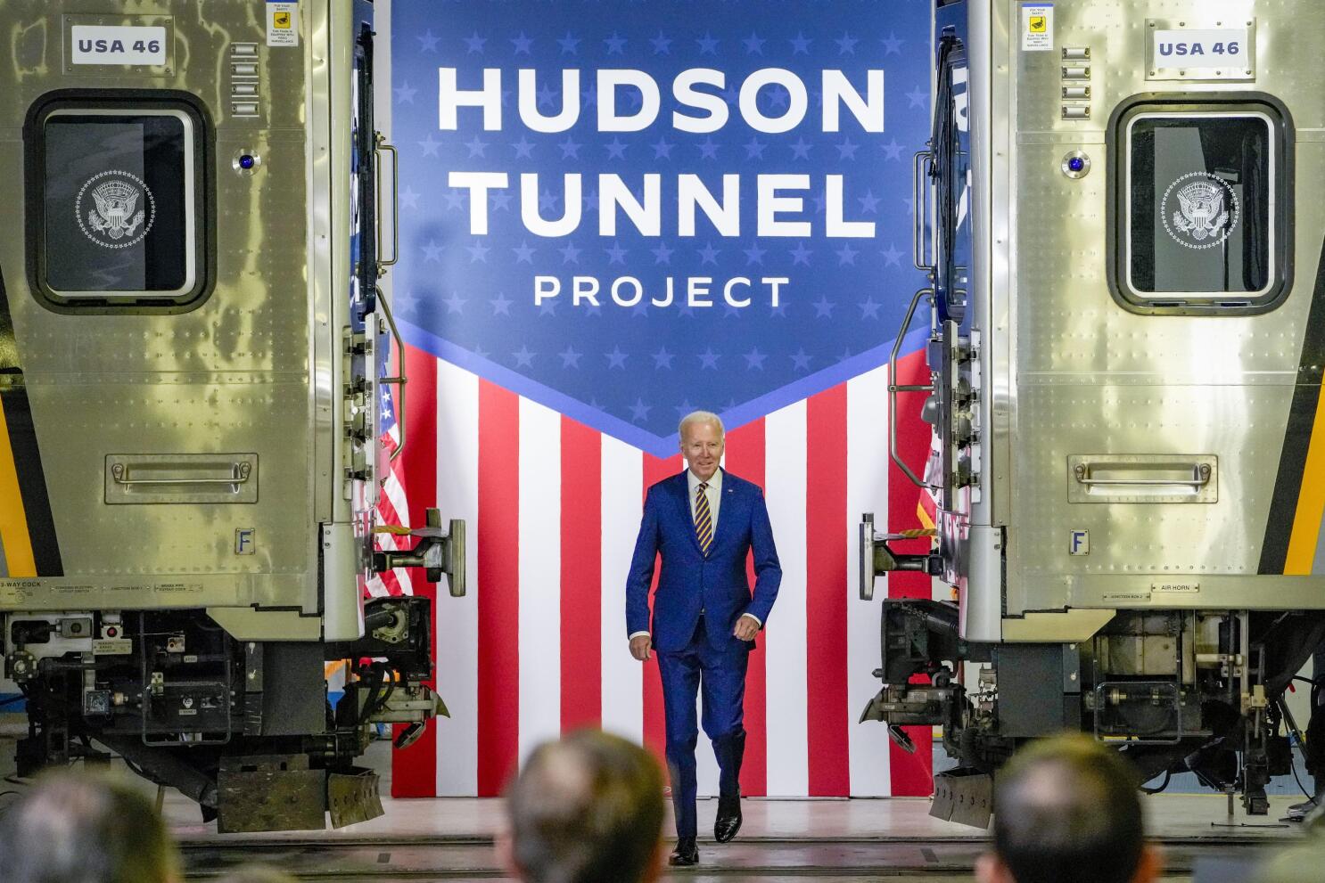 Biden highlights grant for Hudson tunnel, takes aim at GOP