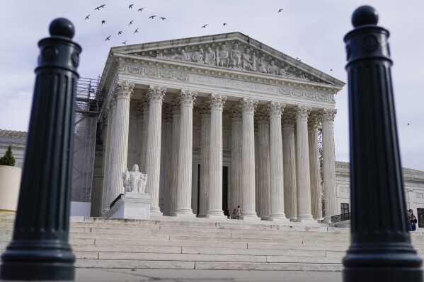 FILE - The U.S. Supreme Court is seen, Nov. 15, 2023, in Washington. (AP Photo/Mariam Zuhaib, File)