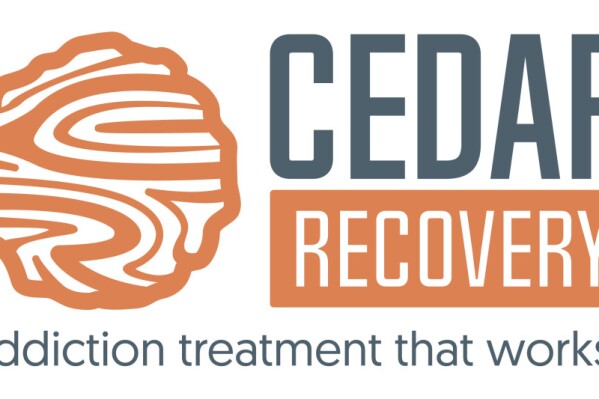 Cedar Recovery logo with tagline - addiction treatment that works