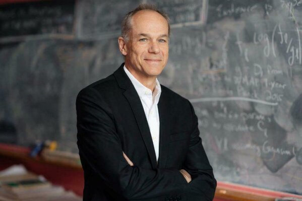 
              This Feb. 27, 2019, photo provided by Dartmouth College shows physics professor Marcelo Gleiser at Dartmouth College in Hanover, N.H. Gleiser, who has written books on topics ranging from the origin of the universe to how science engages with spirituality, is the winner of the 2019 Templeton Prize, one of the world's leading religion prizes. (Eli Burakian/Dartmouth College via AP)
            