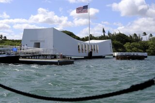 
              FILE - This Thursday, Sept. 21, 2017 file photo shows the USS Arizona Memorial in Pearl Harbor, Hawaii. On Friday, May 25, 2018, officials said damage to the memorial is worse than expected and it will remain closed indefinitely. (AP Photo/Caleb Jones)
            