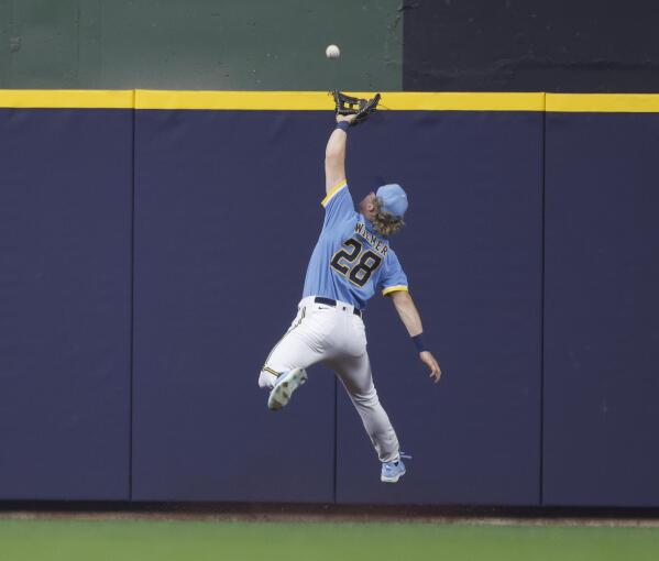 Tellez 8th-inning single lifts Brewers over Angels 2-1