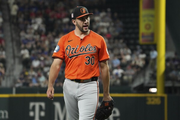 Orioles pitcher Grayson Rodriguez to miss postseason with lat injury | AP  News