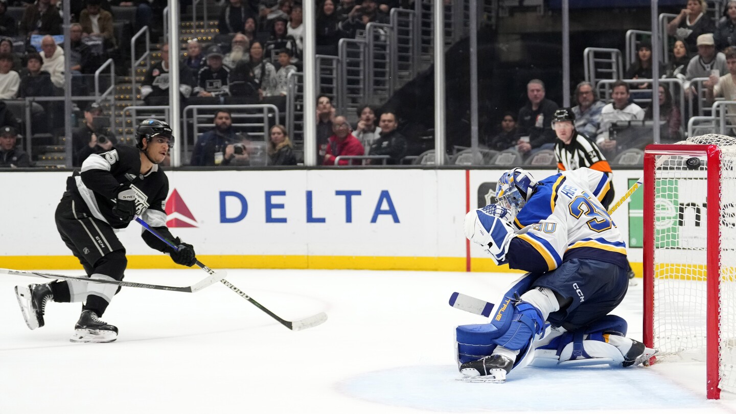 Kings defeat Blues 2-1 in OT, end 5-game skid