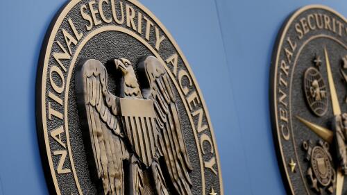 FILE - A sign outside the National Security Administration campus in Fort Meade, Md., is seen June 6, 2013. The American public is broadly skeptical of common intelligence practices and of the need to sacrifice civil liberties for security. That's according to a new poll from The Associated Press-NORC Center for Public Affairs Research. (AP Photo/Patrick Semansky, Files)