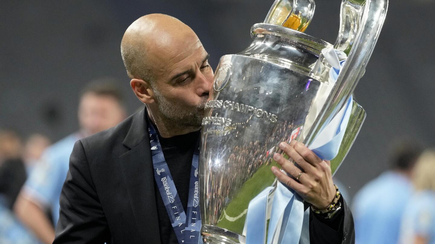 A look at Pep Guardiola's 10 major trophies as Manchester City manager