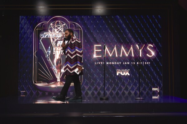 Anthony Anderson appears onstage during a press preview day for the 75th Primetime Emmy Awards on Friday, Jan. 12, 2024, in Los Angeles. The awards show honoring excellence in American television programming will be held on Monday. (Photo by Richard Shotwell/Invision/AP)