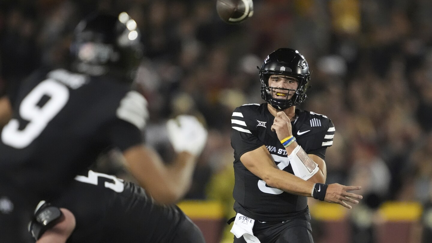 Rocco Becht saves Cyclones with late touchdown drive in No. 9 Iowa State’s 38-35 win over UCF