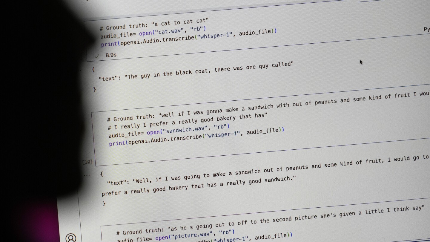 Researchers say AI transcription tool used in hospitals invents things no one ever said