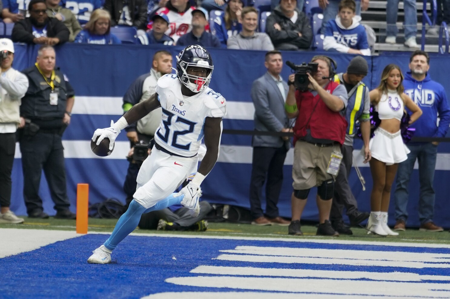 Tennessee Titans vs. Indianapolis Colts. Fans support on NFL Game