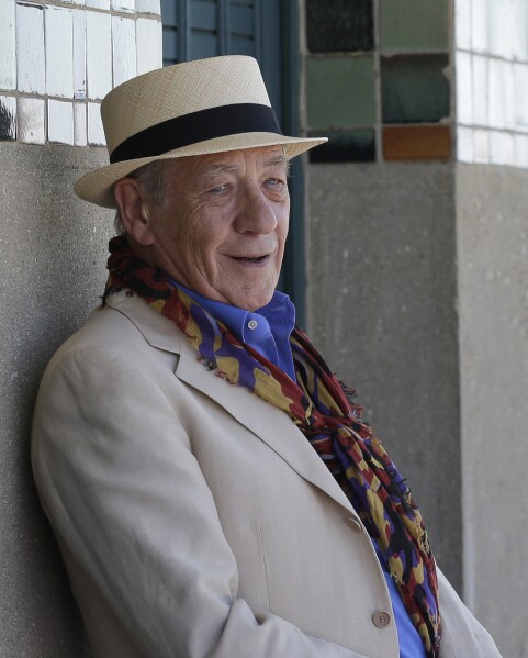 Ian McKellen in good spirits as he recovers from a fall off stage | AP  News