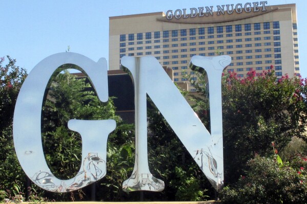 This Oct. 1, 2020 photo shows the exterior of the Golden Nugget Casino in Atlantic City, N.J. On Thursday, April 18, 2024, numerous executives from some of the largest gambling companies in America said Atlantic City will soon face threats not only from casinos expected to open in or near New York City, but also from a renewed push for a casino in the northern New Jersey Meadowlands, just outside New York. (AP Photo/Wayne Parry)