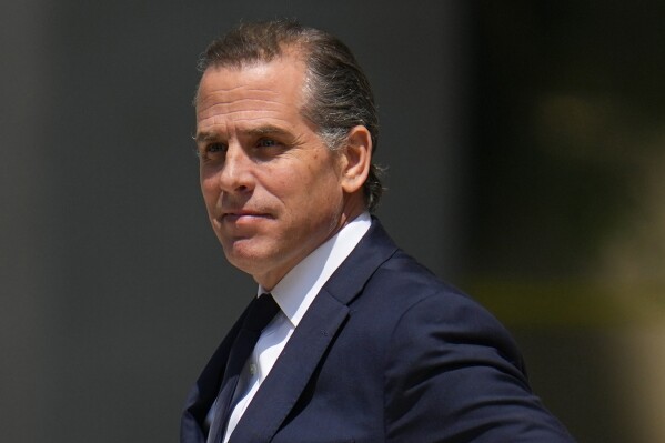 FILE - President Joe Biden's son Hunter Biden leaves after a court appearance, July 26, 2023, in Wilmington, Del. The special counsel overseeing the Hunter Biden investigation is expected to testify before a Congressional committee behind closed doors as a GOP probe into the Justice Department’s handling of the case continues to unfold. In a rare step, David Weiss is set to appear for transcribed interview before members of the House Judiciary Committee on Nov. 7, sources told The Associated Press Friday on the condition of anonymity to discuss the closed-door appearance. (AP Photo/Julio Cortez, File)