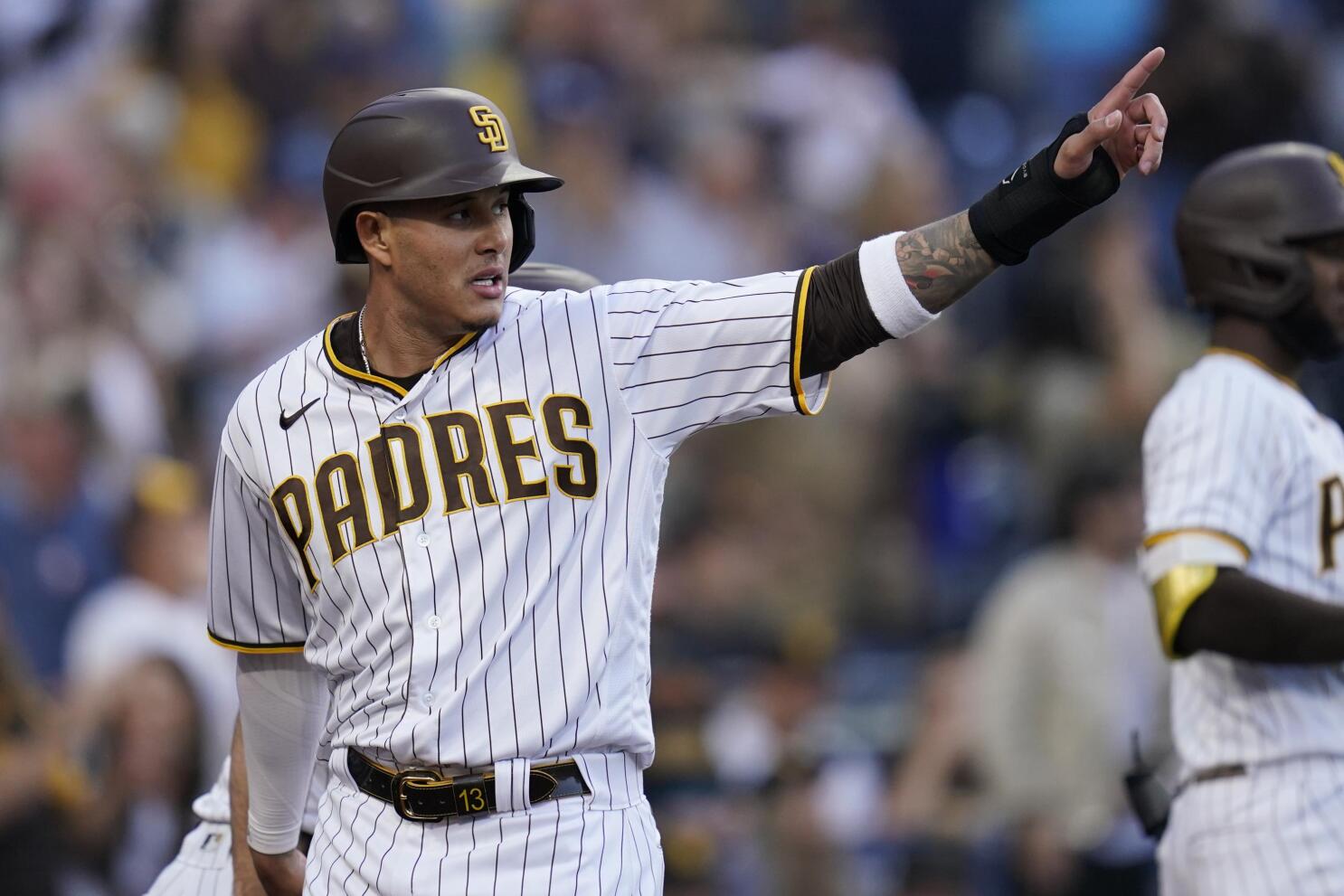 San Diego Padres third baseman Manny Machado (13) bats during a