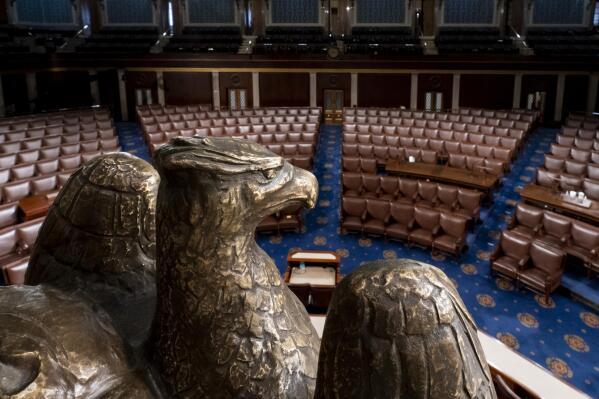 FILE - The chamber of the House of Representatives is seen at the Capitol in Washington, Feb. 28, 2022. (AP Photo/J. Scott Applewhite, File)
