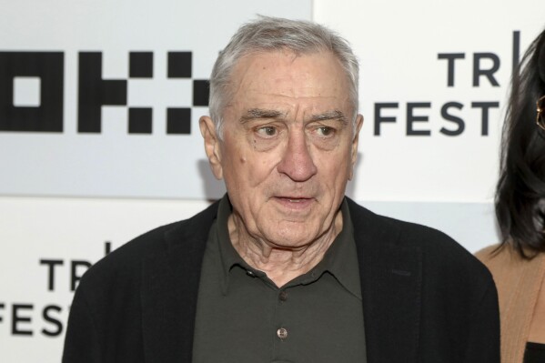 FILE - Actor Robert De Niro attends the Tribeca Festival opening night premiere of "Kiss the Future" at the OKX Theater at BMCC Tribeca Performing Arts Center on Wednesday, June 7, 2023, in New York. On Friday, May 3, 2024, The Associated Press reported on stories circulating online incorrectly claiming De Niro was captured on video yelling at anti-Israel protesters in New York City.(Photo by Andy Kropa/Invision/AP, File)
