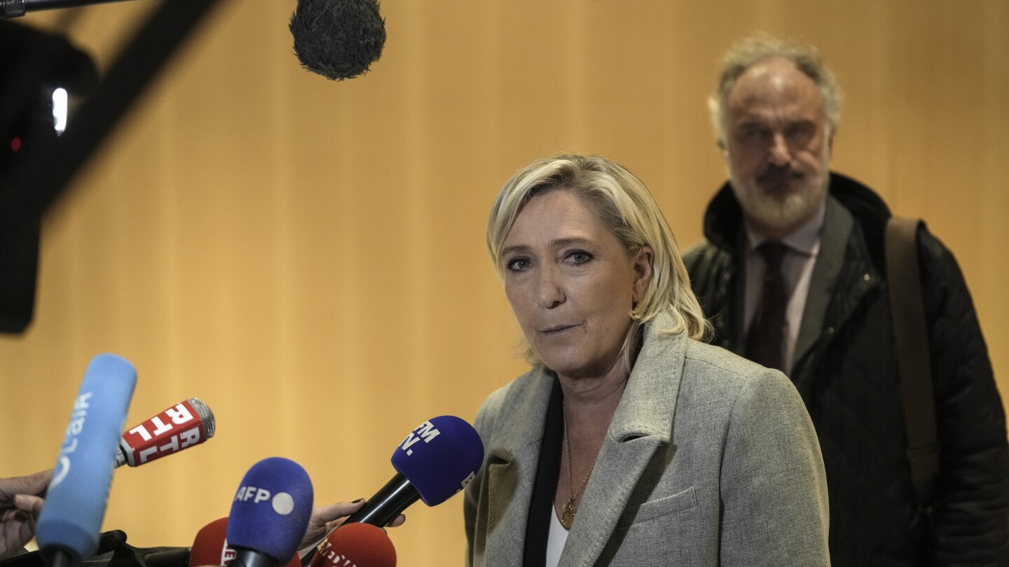 France’s Le Pen denies wrongdoing as she and her birthday celebration pass on trial accused of embezzling EU price range