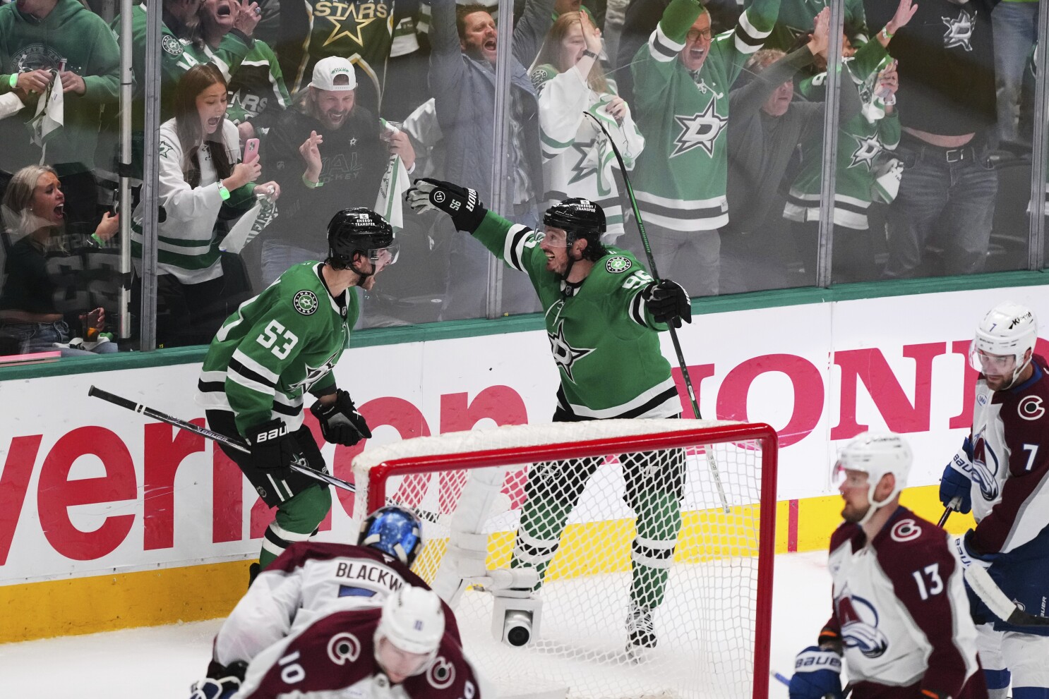Rantanen has hat trick as Stars rally past Avalanche 4-2 in Game 7 to advance to 2nd round