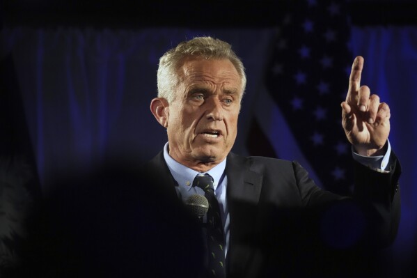 FILE - Independent presidential candidate Robert F. Kennedy Jr. speaks during a campaign event, Tuesday, Nov. 14, 2023, in Columbia, S.C. (AP Photo/Meg Kinnard, File)
