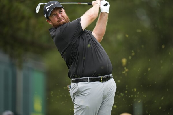 FILE - Ireland's Shane Lowry tees off on the fifth hole during the third round of the Travelers Championship golf tournament at TPC River Highlands, Saturday, June 24, 2023, in Cromwell, Conn. Lowryhas been selected as one of the captain's picks for the European team for the Ryder Cup against the United States outside Rome later in Sept 2023. (AP Photo/Frank Franklin II, File)