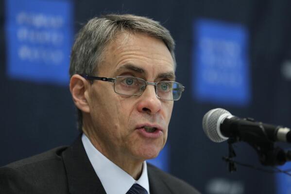 Kenneth Roth, Human Rights Watch's executive director, speaks during a news conference in Seoul, South Korea, Thursday, Nov. 1, 2018. Roth, the longtime leader of Human Rights Watch announced Tuesday, April 26, 2022, that he will step down this summer as executive director. (AP Photo/Lee Jin-man, File)