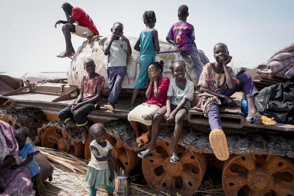 Women and children displaced from Sudan seek safety in new