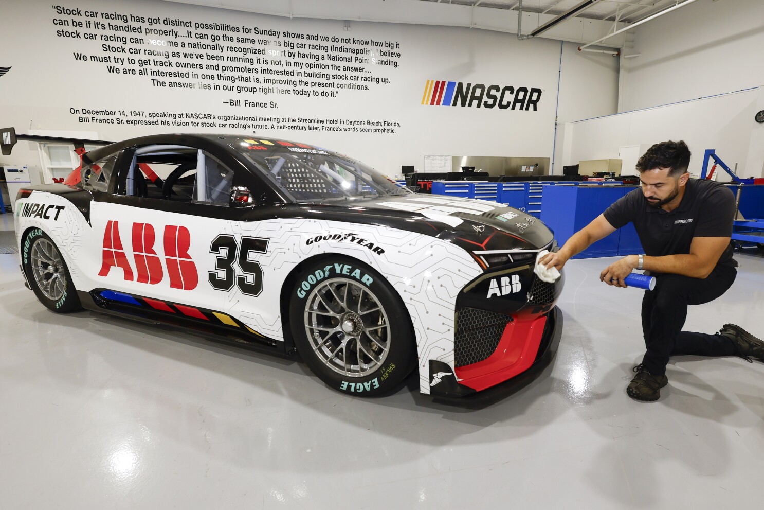 NASCAR unveils its first electric in Chicago | AP News