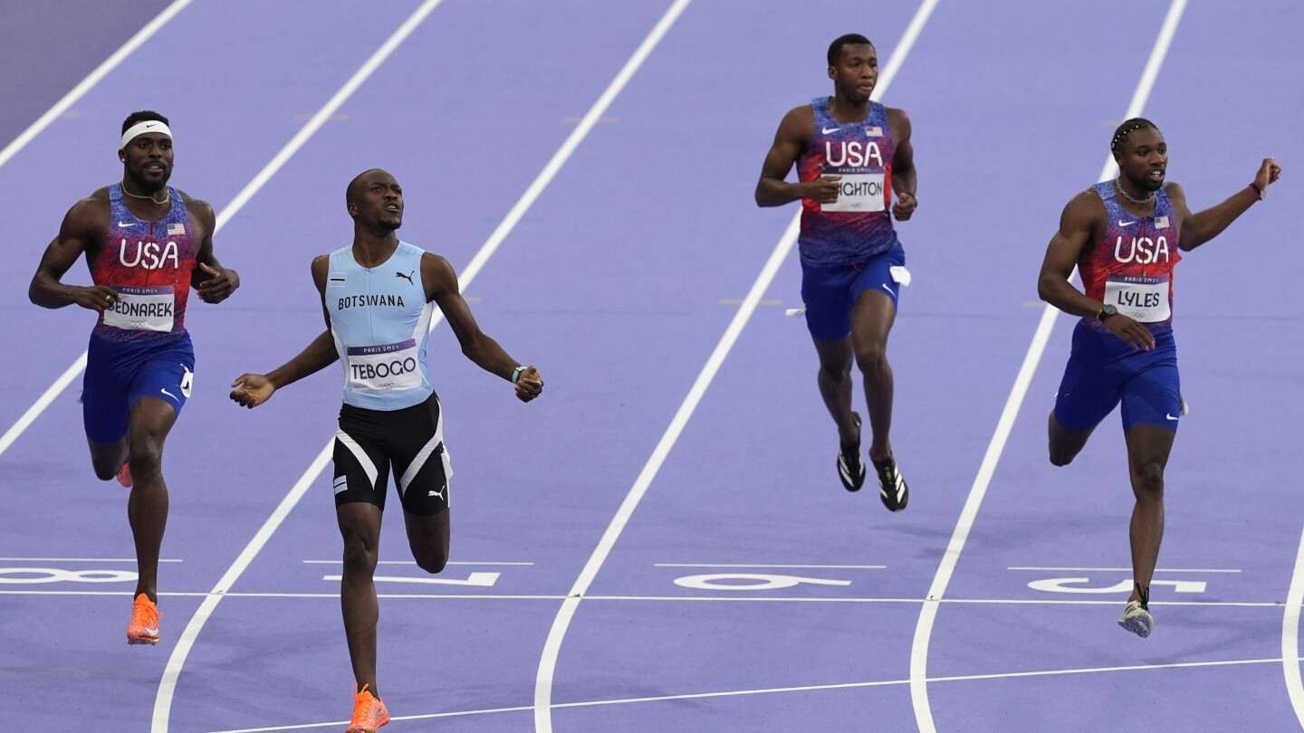 Olympische Spiele in Paris: Lyles belegt über 200 Meter den dritten Platz und verliert gegen Letsil Tebogo