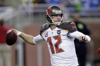 FILE - In this Dec. 7, 2014, file photo, Tampa Bay Buccaneers quarterback Josh McCown throws during an NFL football game against the Detroit Lions in Detroit. The Browns have agreed to terms with veteran quarterback McCown on a contract. McCown, who went 1-10 as Tampa Bay's starter last season, reached agreement with Cleveland on Friday, Feb. 27, 2015. The 35-year-old had also been in contract talks with the Buffalo Bills. (AP Photo/Duane Burleson, File)