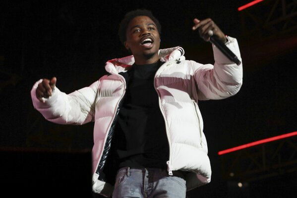 FILE - Roddy Ricch performs at the 7th annual BET Experience in Los Angeles on June 21, 2019. Ricch is nominated for eight American Music Awards. The 2020 American Music Awards will air live on Nov. 22 on ABC. (Photo by Mark Von Holden/Invision/AP, File)