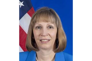 This undated U.S. State Department photo shows Ambassador Lynne Tracy. President Joe Biden has formally nominated Tracy, a veteran foreign service officer with years of experience in Russian affairs to be the next U.S. ambassador to Russia. The White House on Tuesday, Sept. 20, 2022, announced the nomination of Tracy, the current U.S. ambassador to Armenia, to the post after the Russian government signed off on the choice. (U.S. State Dept. via AP)