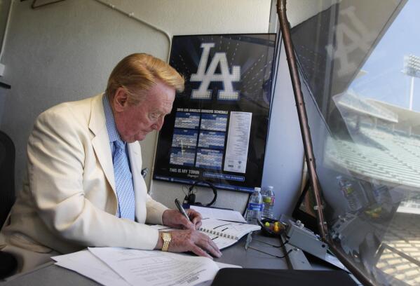 Custom Dodgers Vin Scully It's Time For Dodger Baseball With Kirk