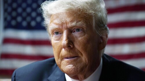 FILE - Former President Donald Trump speaks with supporters at the Westside Conservative Breakfast, June 1, 2023, in Des Moines, Iowa. A federal judge upheld a $5 million jury verdict against Donald Trump on Wednesday, rejecting the former president’s claim that the award was excessive and that a jury in a civil case vindicated him by failing to conclude that he raped a columnist in a luxury department store dressing room in the 1990s. (AP Photo/Charlie Neibergall, File)